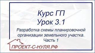 Курс "Генеральный план". Урок 3.1. Разработка схемы планировочной организации земельного участка