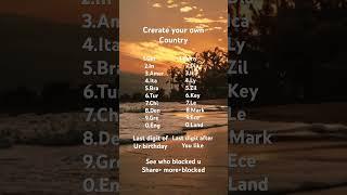 Create your own country #song #english #funny
