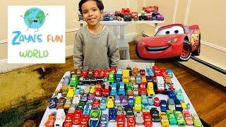 LOOKING FOR LIGHTNING MCQUEEN, DISNEY PIXAR CARS, TOW MATER, CHICK HICKS, JACKSON STORM, DOC HUDSON