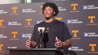 Tennessee Fr. DL Daevin Hobbs Talks Basketball Experience Helping Football | Vol Football Fall Camp