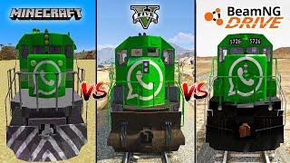 Minecraft WhatsApp TRAIN VS GTA 5 WhatsApp TRAIN VS BeamNG Drive WhatsApp TRAIN - WHO IS BEST?