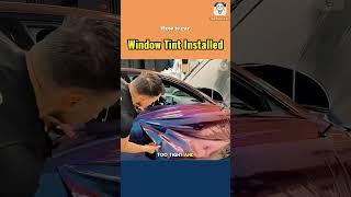 How is car window tint installed