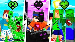 CONSEGUIMOS CORAÇÕES DOS MONSTROS COM PODERES NO MINECRAFT!!