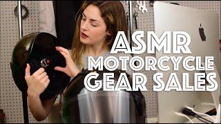 ASMR | Motorcycle Gear Fitting and Sales (ft. typing sounds)