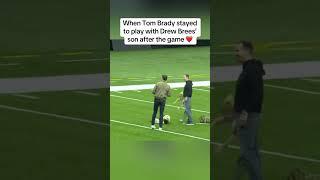 When Tom Brady stayed to play with Drew Brees‘ son after the game  #tombrady #drewbrees #nfl #nice