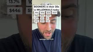 Boomers in their 30s vs Millennials today 