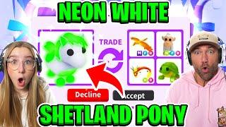 What People Trade for The *NEW* NEON White Shetland PONY in Roblox Adopt Me! 