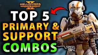 Helldivers 2  - Top 5 BEST Primary & Support Weapons to DESTROY Terminids & Automatons!