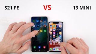 Samsung S21 FE vs iPhone 13 Mini SPEED TEST