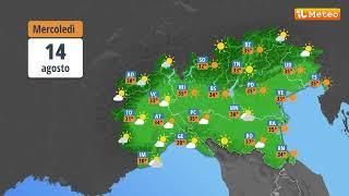 Meteo, previsioni meteo Martedì 13 agosto 2024