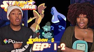 DID YELLOW DIAMOND DO IT!? *Steven Universe* Season 5 Episodes 1-2 REACTION Stuck Together The Trial