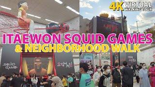 4K Squid Game Itaewon Station Exhibit & Itaewon Neighborhood Walk Seoul