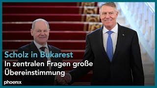 Olaf Scholz und Klaus Iohannis u.a. zu bilateralen Themen