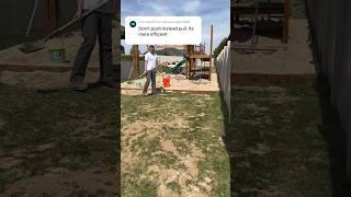 Leveling my lawn with sand part 2 #lawnlife #lawn