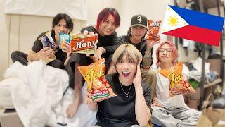 Trying FILIPINO SNACKS for the FIRST TIME!!! *hotel mukbang*