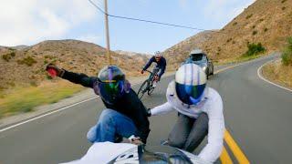 Canyon Cowboys: downhill skaters & cyclist