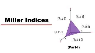 Miller indices | Part-I | In English | Crystal Structure