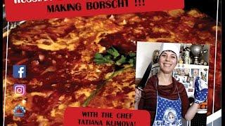 Готовим борщ  Making Borscht RUSSIAN and ENGLISH SUBTITLES