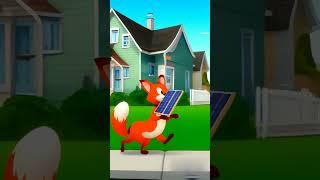 Cute Funny Fox Selling Solar Panel#entertainment #short vid#trends#viral