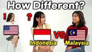 Malaysia and Indonesia Comparison!! Similarities & Differences in Culture and Languages!