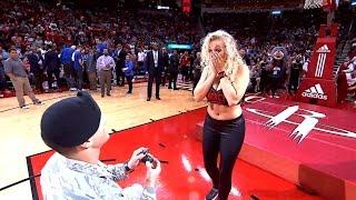 Houston Rockets Dancer Gets Surprise PROPOSAL!!!