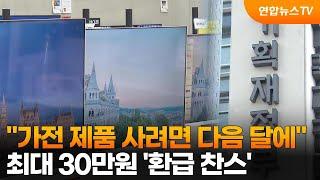 "가전 제품 사려면 다음 달에"…최대 30만원 '환급 찬스' / 연합뉴스TV (YonhapnewsTV)