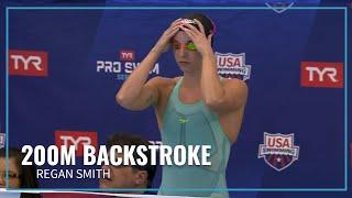 Regan Smith Strong Swim in 200M Backstroke Despite Losing Cap | 2025 TYR Pro Swim Series Westmont