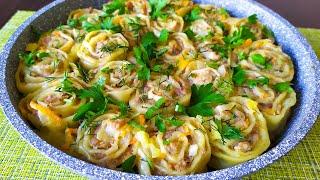 Вкусный ОБЕД или УЖИН из простых продуктов! Что приготовить из ФАРША | Мясные ШТРУЛИ быстро и вкусно
