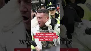 Far-right leader Tommy Robinson walks free from jail #themirror #news