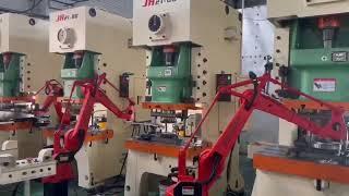 Power press punching stamping machine automatic feeder feeding robot arm