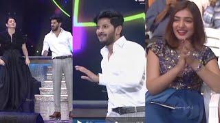 dulquer salman ️ Sruthi hasaan dance in stage || Nazriya Nazim cute experession ️