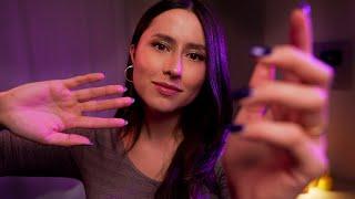 ASMR Gentle hand movements & hand sounds for sleep  minimal talking, with mouth sounds