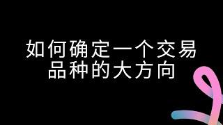 趋势交易系统---如何确定一个交易品种的大方向 !（How to determine the general direction of the transaction target!）