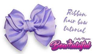 Simple ribbon hair bow tutorial • how to make hair bows • diy hair accessories