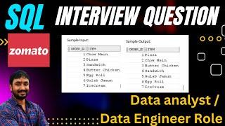 SQL Interview Question for Data Engineer/ Data Analyst || Medium Level SQL Query