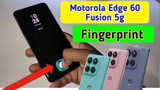 Motorola edge 60 fusion in display fingerprint lock/Moto fingerprint screen lock/fingerprint lock
