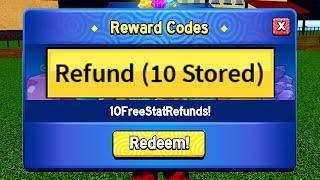 ALL 10 FREE STAT RESET CODES FOR ROBLOX BLOX FRUITS!