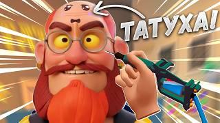 I DO TATTOOS ON THE FOREHEAD IN MY BARBERSHOP! WORST TATTOO MASTER in Shave & Stuff VR! /Chapter 2/