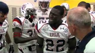 2009 Team USA Football pregame speech with David Wilson