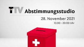 Abstimmungsstudio von Transition-TV, live von 13.00 bis 20.00 Uhr