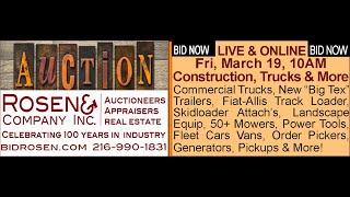 Construction& Landscape Equip, Trucks, Trailers, Cars, Van, Tools & More AUCTION -  3/19/21 10 AM