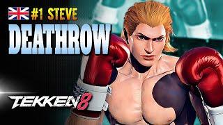 DEATHROW (Steve)  Pro Player - Top Player - Rank #1 - Tekken 8 - God of Destruction - Ranked Match