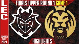 G2 vs MDK Highlights Game 1 | LEC Season Finals 2024 Upper Round 1 | G2 Esports vs MAD Lions KOI G1