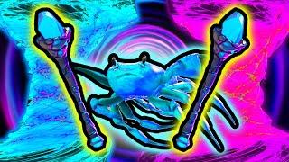 ICE STAFF + ORBITING SHOT = THE MOST OP TORNADO BUILD EVER in Crab Champions!