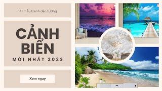 141 mẫu tranh dán tường phòng khách cảnh biển mới nhất 2023