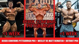 Derek Lunsford Confirms He's IN the Pittsburgh Pro + Wesley VS Matt Rematch + Detroit Pro
