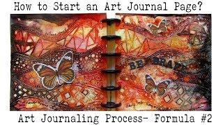 Art Journal for Beginners | How to  Art Journal? |  Starting a Blank Page | Formula #2