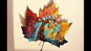 Tree one the Leaf - SPRAY PAINT ART by Skech