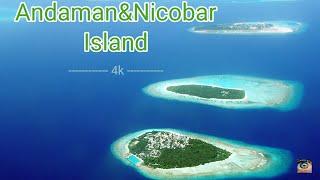 Andaman & Nicobar Island From Above  4k By Drone With Relaxing Music