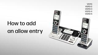 Add an allow entry - VTech VS113 VS113-2 VS113-3 VS113-4 VS113-5